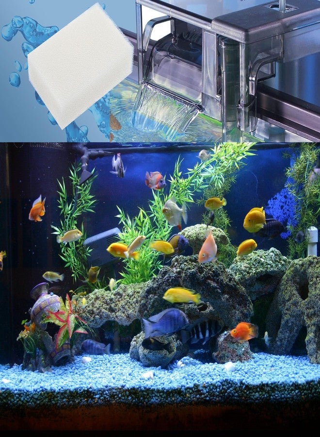 Qzbhct 4 Pcs Aquarium Bio Sponge White Foam Filter Pads Compatible with Aqua Clear 70/300 Filtration Systems - Image 2